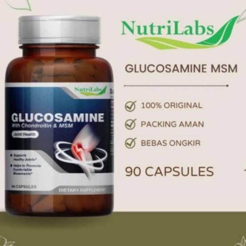 Glucosamine Chondroitin & MSM Nutrilabs Obat Nyeri Sendi Otot Tulang Isi 90 Kapsul