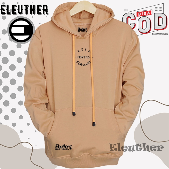 Switer Pria Switer Cowok Logo Tulisan Keep Moving Forward Coksu Original Eleuther Hoodie Oversize Pr