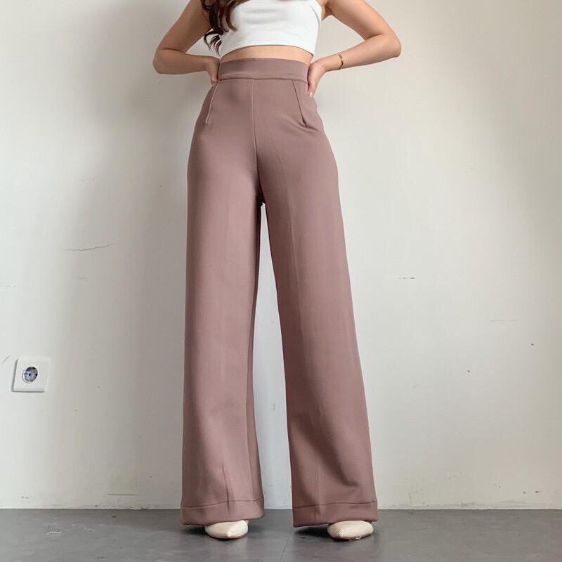 Kulot Haighwaist Kulot Scuba Loose pants highwaist - Kulot Scuba Premium - Celana Merah Cabe agustus