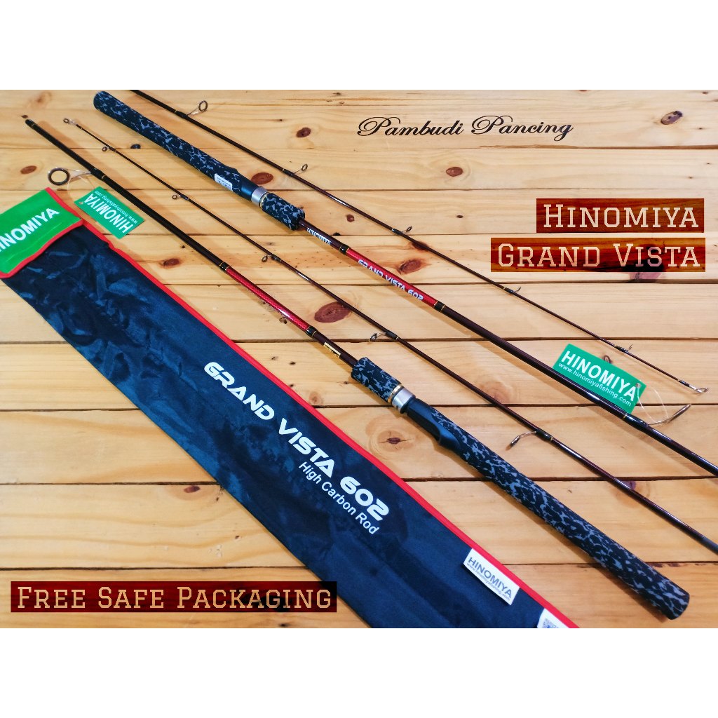 HINOMIYA | Joran HINOMIYA GRAND VISTA Spinning Fishing Rod 602M 8-16LB | Panjang 180 cm Line 8-16 lb