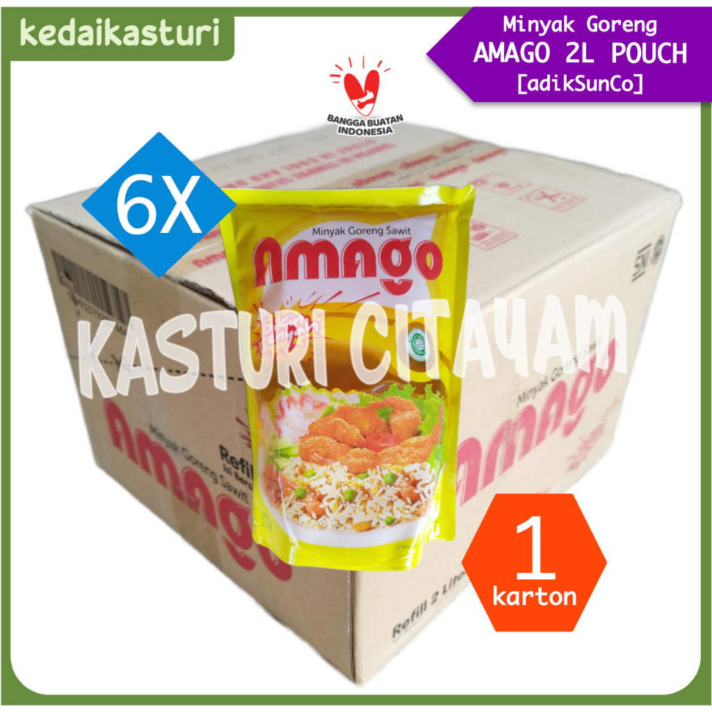 

Amago 2 Liter Minyak Goreng Sunco [1 Karton x 6 Pouch]