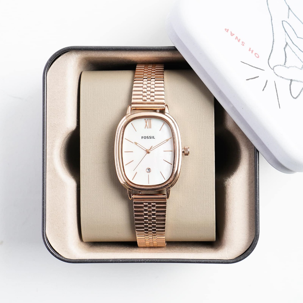 Jam Tangan Wanita Fossil BQ3609 Rosegold Original