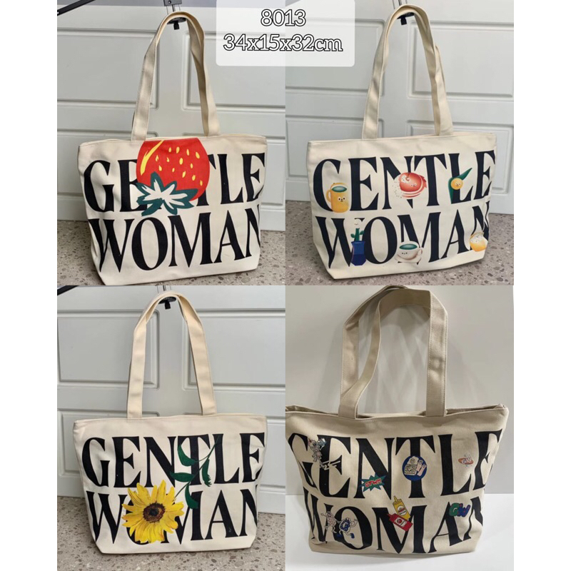 tas tote bag gentle woman 8013 , ukuran : 34x15x32cm