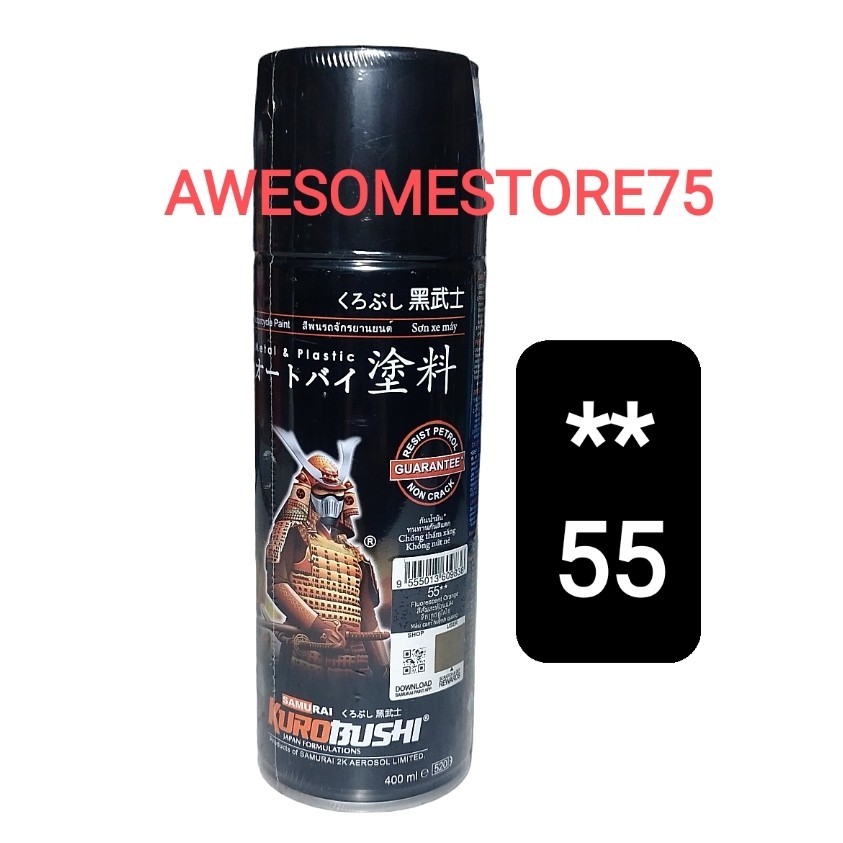 SAMURAI ** 55 FLUORESCENT ORANGE Jingga Stabillo Cat Semprot Paint Pylox Pilox FLUORECENT FLORESCENT