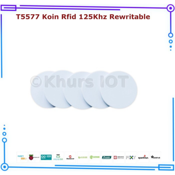 T5577 Koin Bulat Rfid 125Khz Rewritable T5577 Coin Copy Clone Berkualitas