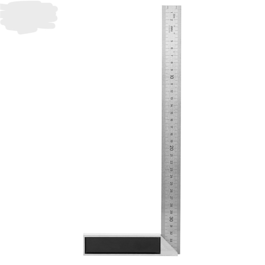 

Penggaris Mistar Garisan Besi Siku L DELI Steel Angle Ruler 350 mm 35 cm