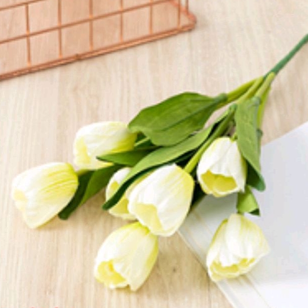 RB GROSIR BUNGA TULIP HIAS 7 KUNTUM BUNGA ARTIFICIAL DEKORASI