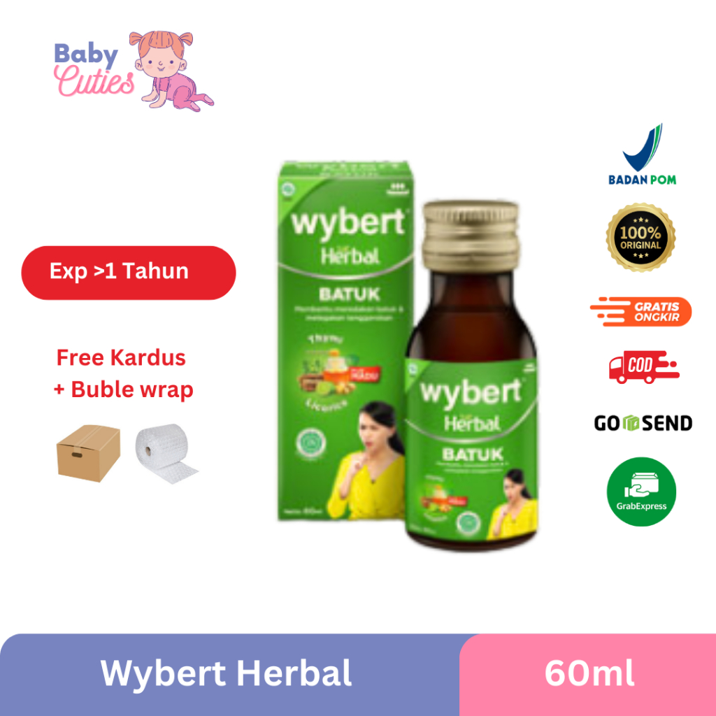 Wybert Herbal Batuk Anak dan Dewasa 60ml - Obat Batuk Herbal Melegakan Tenggorokan