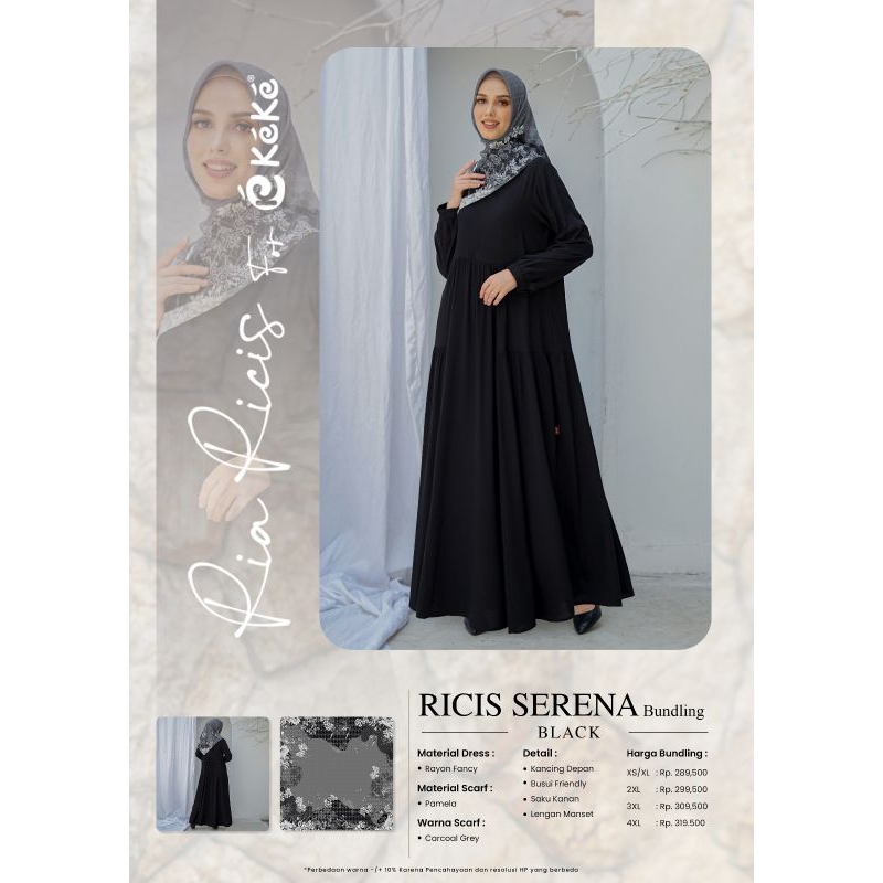 Gamis Ricis Serena Keke terbaru / Gamis Keke dewasa / Gamis Keke ORI