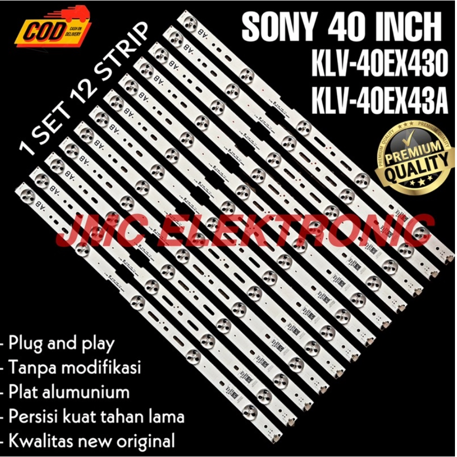 BACKLIGHT TV LED SONY 40 INCH KLV-40EX430 KLV-40EX43A KLV40EX430 KLV40EX43A 40EX430 40EX43A