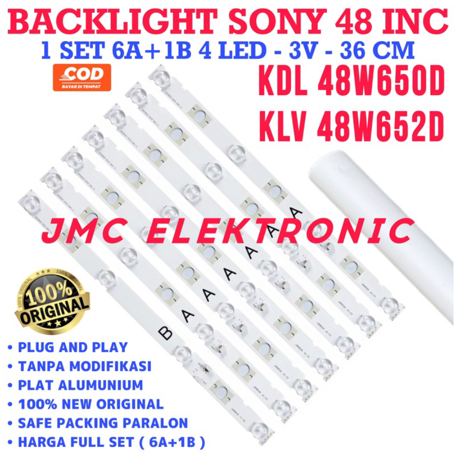 BACKLIGHT TV LED SONY 48 INCH KDL48W650D KLV48W652D 48W650D 48W652D
