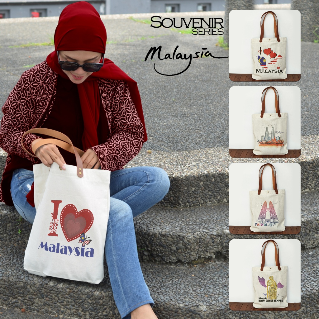 Totebag Canvas oleh oleh Malaysia Tas Souvenir Malaysia