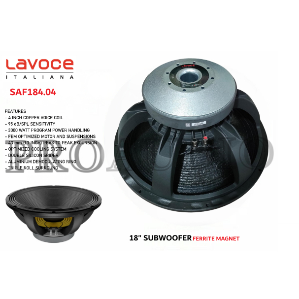 SPEAKER Komponen 18 inch LAVOCE SAF 184.04 Original 100%
