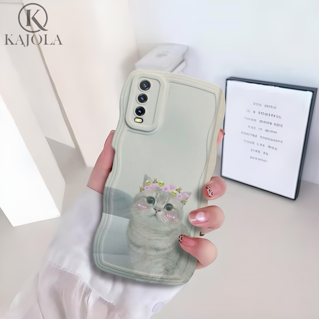 Case Gelombang VIVO Y20 / Y12S Motif Aesthetic Bahan Softcase silicon Lentur - Skin / Casing Handpon