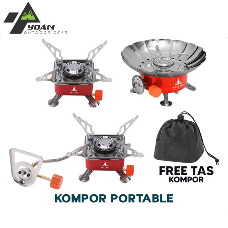 Kompor Camping Gas Kotak Kompor Mini Portable Kompor Camping Bunga Kompor Camping Anti Angin