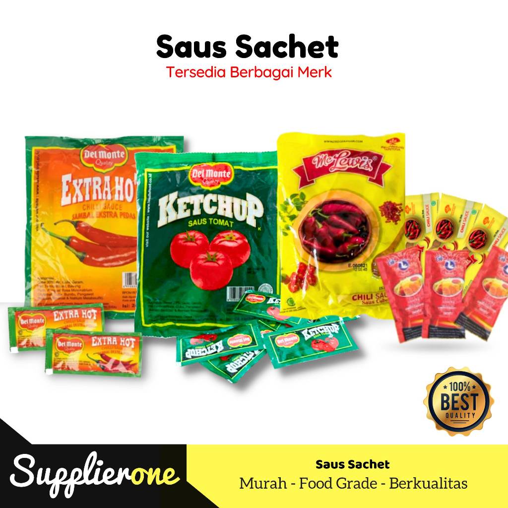 

Saus Sachet / Saus Sachet isi 24pcs / Saus Sachet Pack / Saus Sachet Delmonte / Saus Sachet Mc Lewis / Saus Sachet Cap Swan