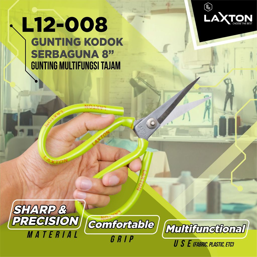 

LAXTON gunting kodok 8" serbaguna multifungsi L12-008