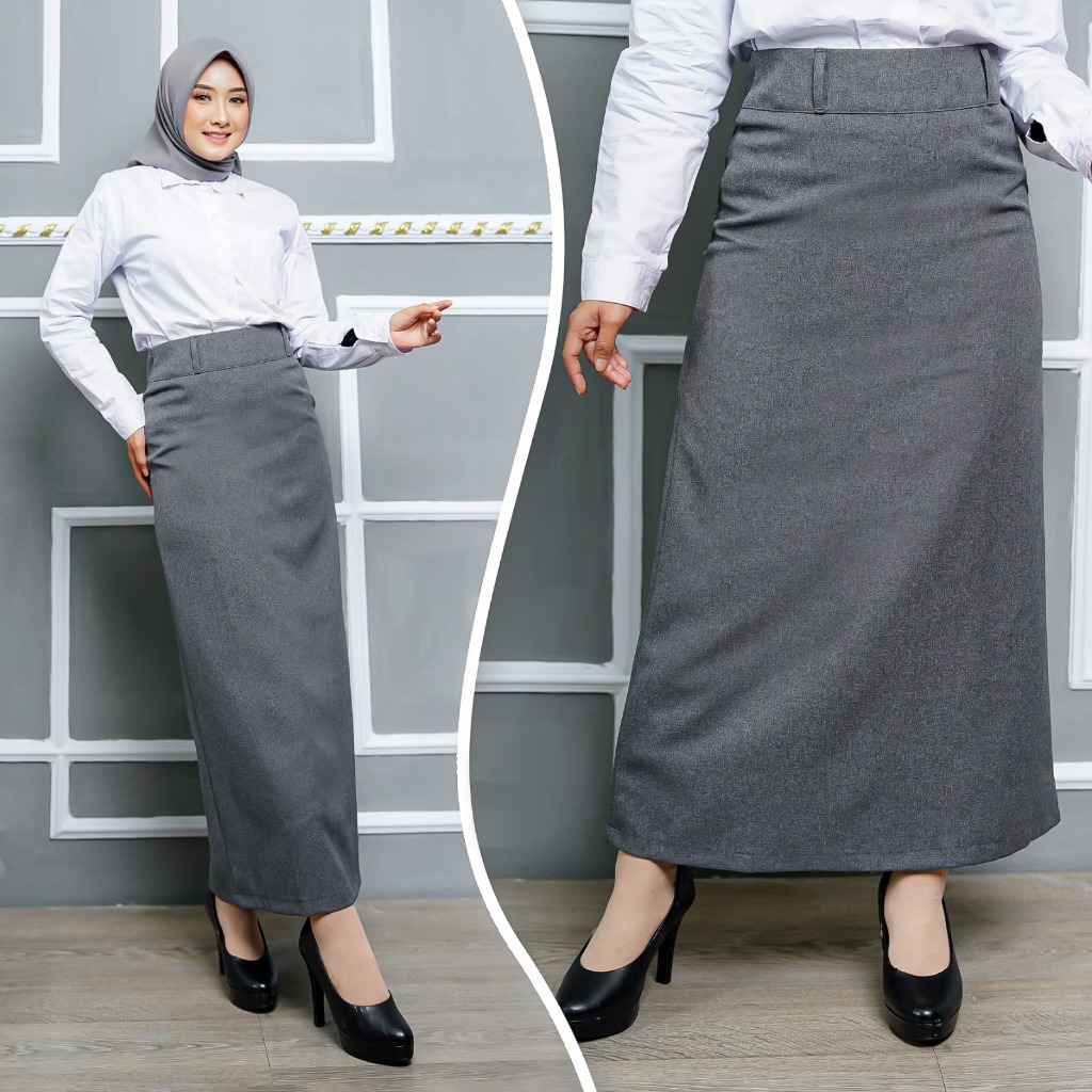 ROK MODEL A/ROK LINE A/ROK PANJANG POLOS/ROK KERJA PANJANG