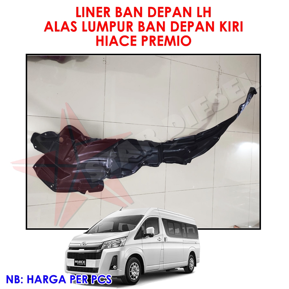 ALAS LUMPUR BAN  DEPAN KIRI HIACE PREMIO LINER BAN DEPAN LH HIACE PREMIO
