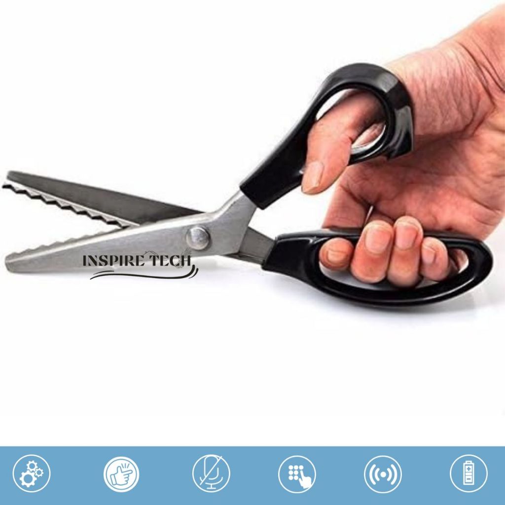 

RB Gunting zigzag gunting kain gunting gelombang Belltex Ukuran 3-5-7 MM