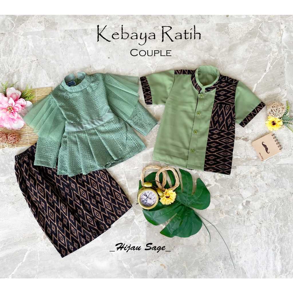 Azzafran - Kebaya Ratih Anak Perempuan couple kebaya brukat kombi tulle