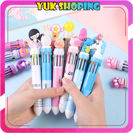 

✧YUKSHOPING✧ bulpen 10 warna bermotif lucu/pulpen/pulpen anak anak S106