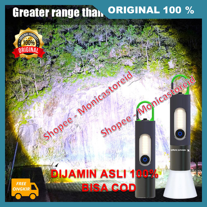 Senter IPX4 Senter Led Portable Senter Led Waterproof Super Terang Senter Led Jarak Jauh 100% ORIGIN