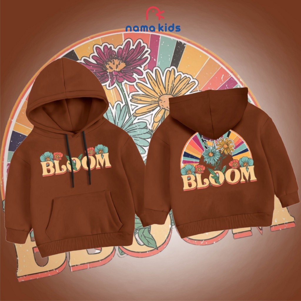 SWEATER HOODIE ANAK SABLON MOTIF BUNGA LUCU Hoodie sablon depan belakang SWEATER ANAK CEWE LUCU HOOD