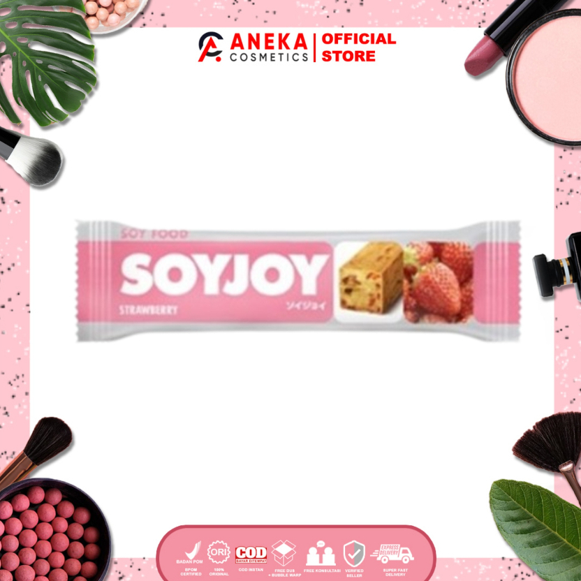 SOYJOY STRAWBERRY 30 GR | TINGGI SERAT | TINGGI PTOTENIN | SUPER VITAMIN A | MENGANDUNG ISOFLAVONE |