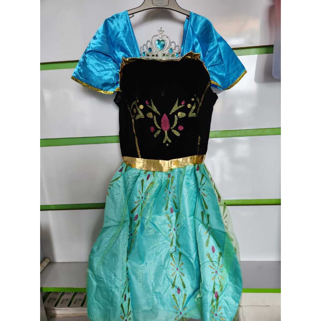 Kostum frozen anna / dress princess anna frozen / prozen dress gaun prinses / kostum anak perempuan