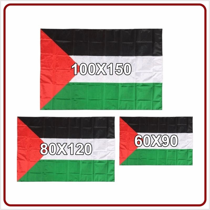 BENDERA PALESTINA UKURAN (60X90) (80X120 (100X150)