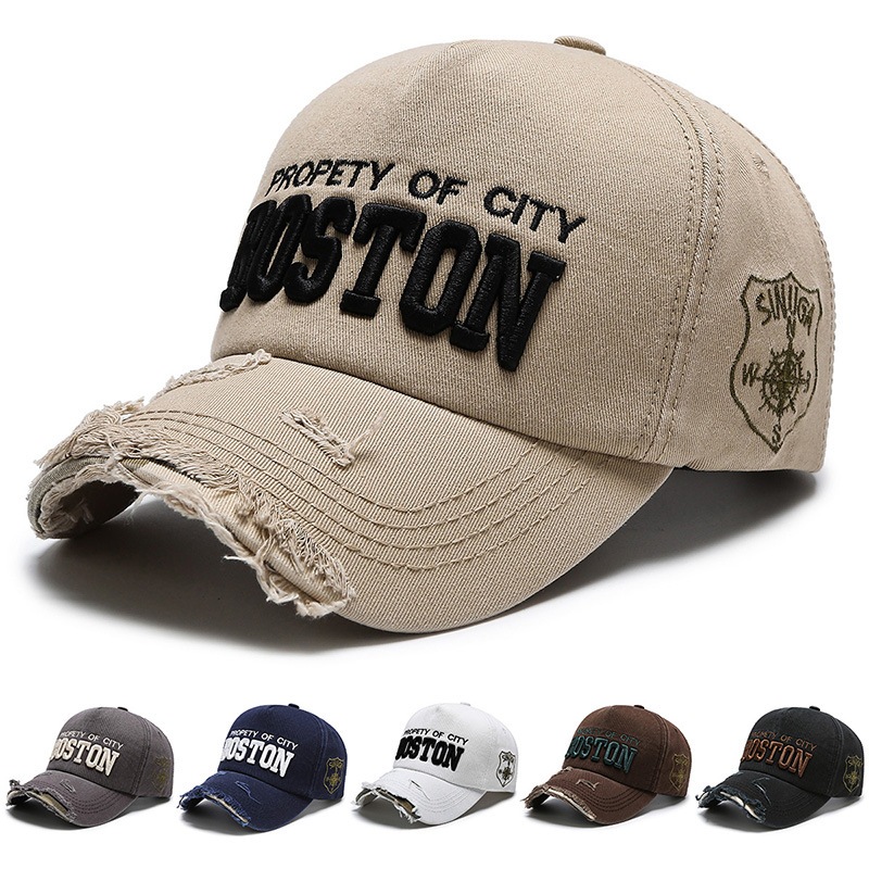 Topi Baseball Hat Boston Robek 6 Varian Warna