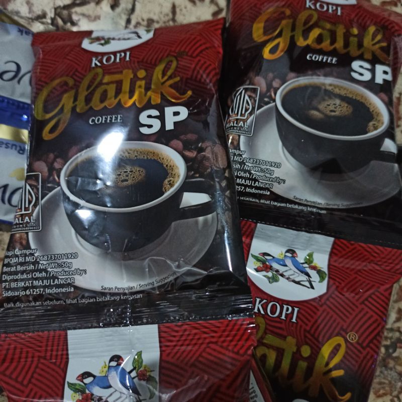 

Glatik SP Kopi Hitam Bubuk Renteng 10 x 50Gr Ready