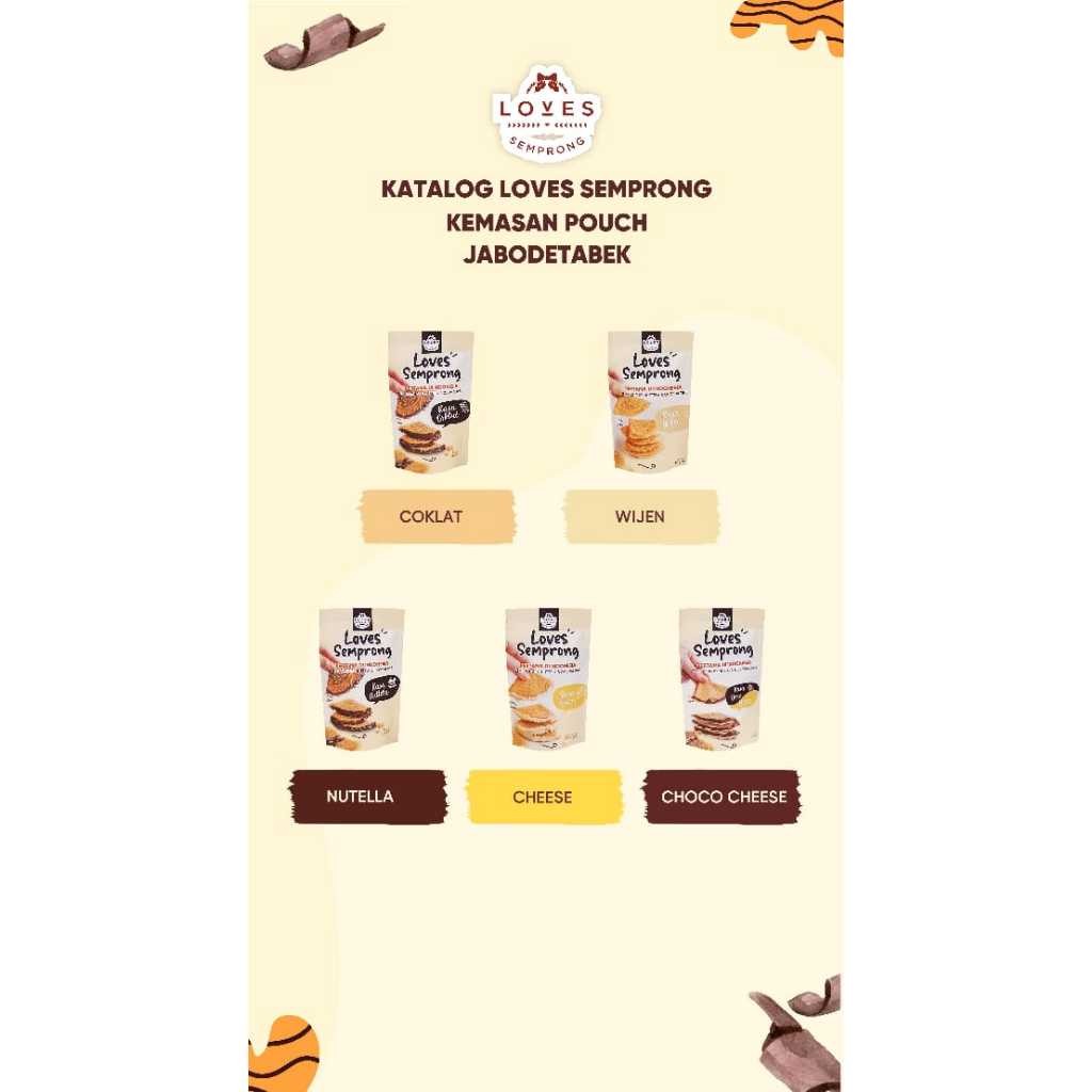 

Loves Semprong Kemasan Pouch / Kue Semprong Oleh-Oleh Jakarta