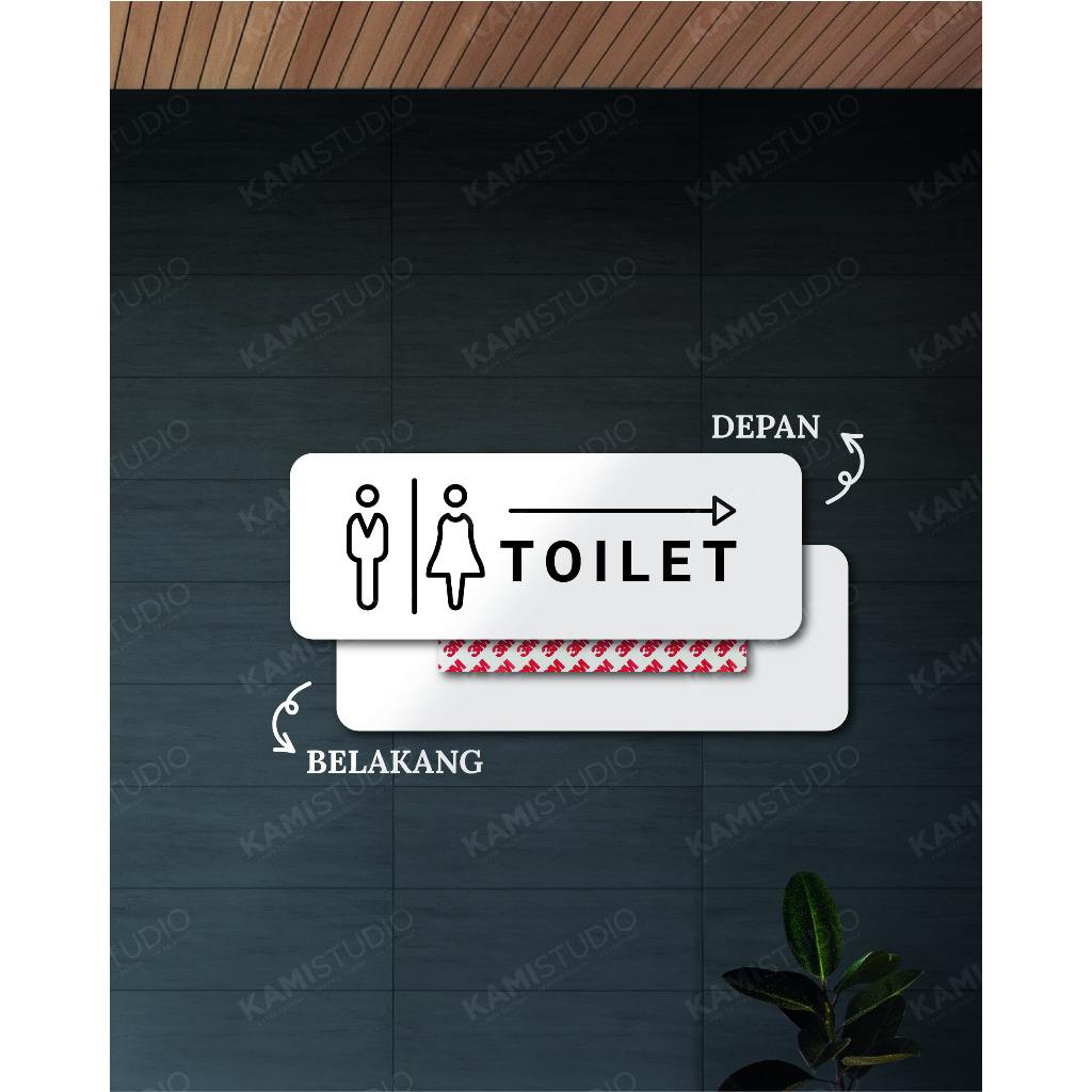 TULISAN TOILET 22X8 CM/ SIGN TEMPEL TOILET / TEMPELAN DINDING TOILET
