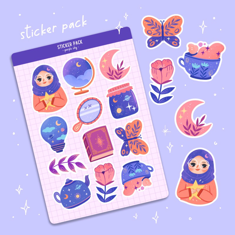 

Purple Sky Sticker Pack by Loonaftr