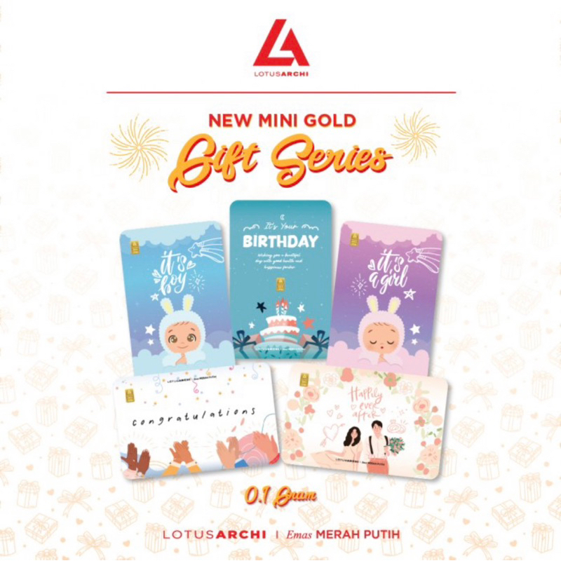 LM Lotus Archi Gift Series 0.1 gram / Kado hadiah Logam Mulia