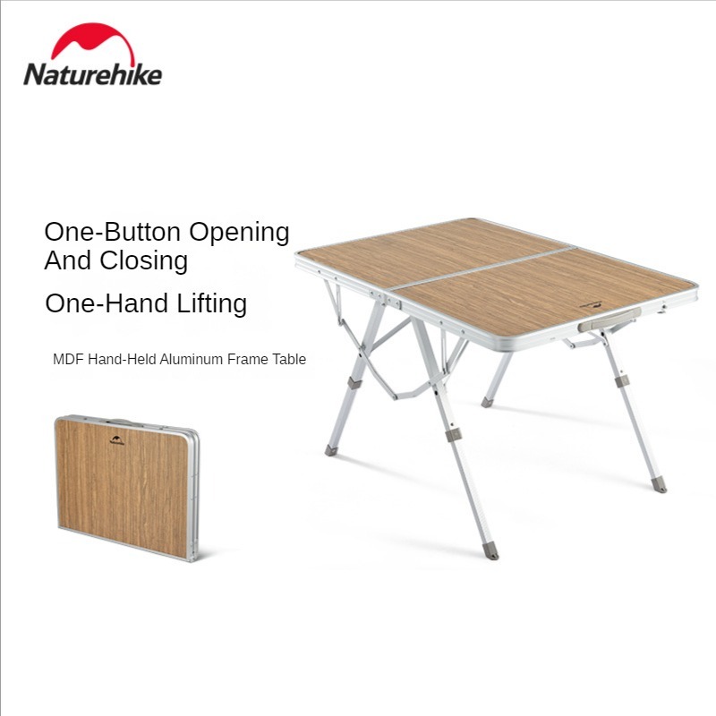 MEJA LIPAT NATUREHIKE CNH22JU055 GLAMPING PORTABLE FOLDING PIKNIK MEJA KAYU LIPAT PIKNIK MEJA OUTDOO