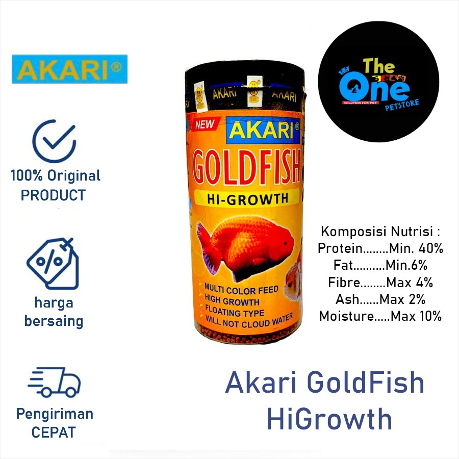 Pakan Ikan Mas Koki AKARI GOLDFISH HiGrowth
