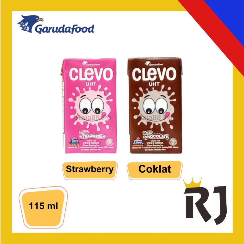 

Susu Clevo UHT Kotak 115 ml Rasa Coklat & Strawberry