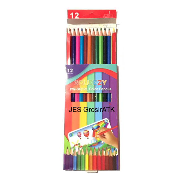 

Terlaris Pensil Warna 12 warna Panjang [set](PW-SQ12L)