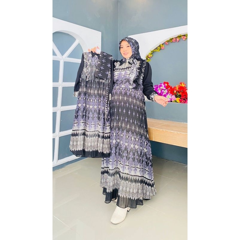 Gamis Couple Ibu dan Anak ORI GWENZA / VENI SYARI/Gamis Lebaran