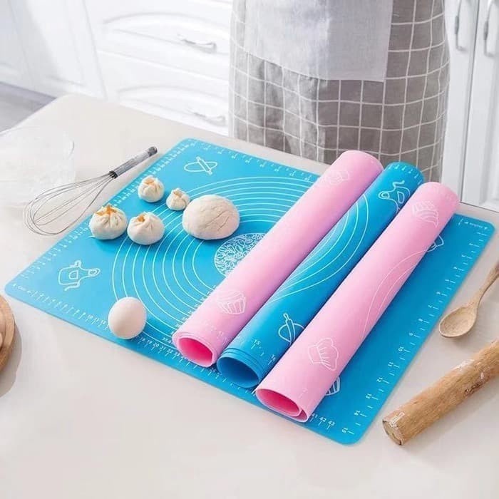 Alas Adonan Kue Silicone Baking Pastry Silikon Mat Anti Lengket Besar Kecil Bagus Premium