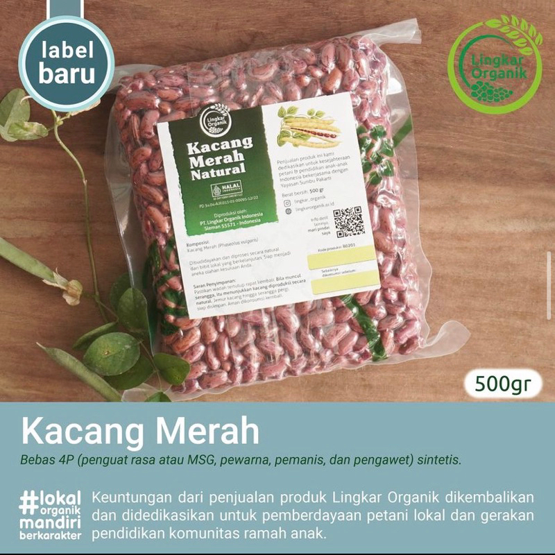 

Kacang Merah 500gr - Lingkar Organik