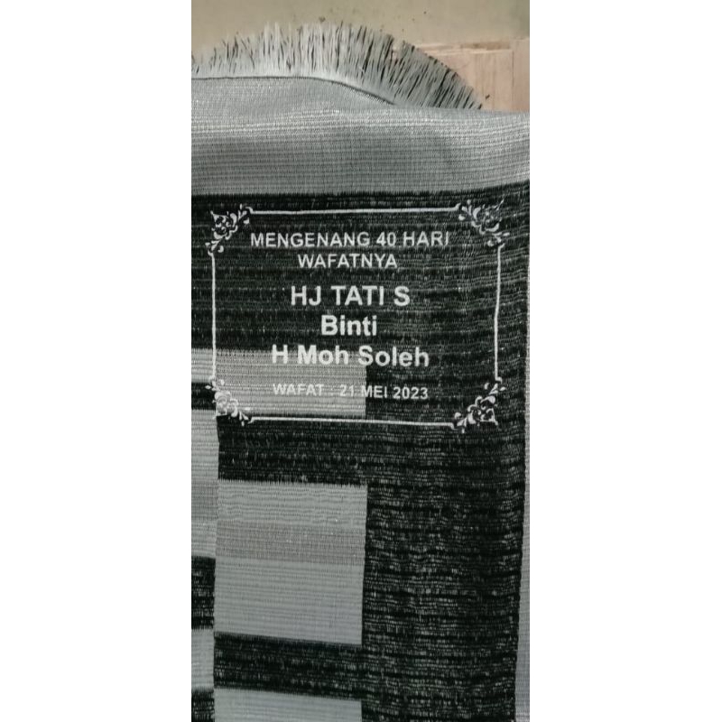 SABLON SAJADAH SOVENIR TAHLILAN SABLON TAHLILAN 40 HARI TAHLILAN 100 HARI TAHLILAN 1000 HARI TAHLILA