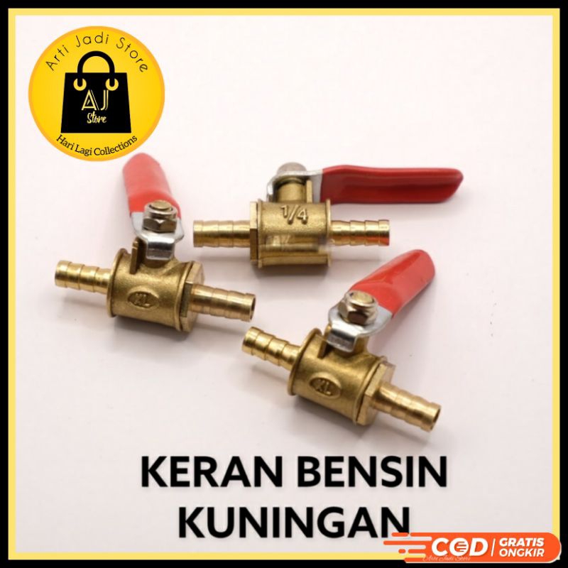 Kran Minyak Kuningan 1/4"