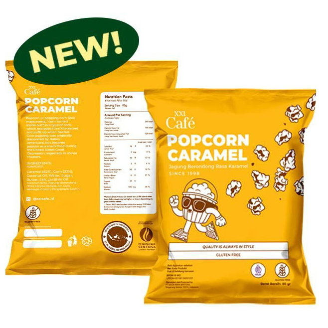 

Bayar Di Tempat Popcorn Caramel Pack XXI Cafe 80gr