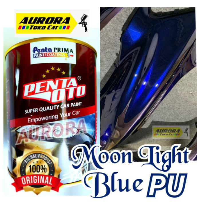 Cat Moonlight Blue PU Biru Candy Metalik Gelap Dark Moon Light Blue Penta Oto Custom Castem Kastem