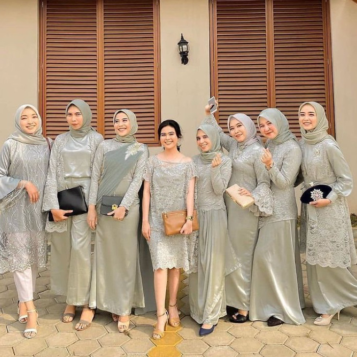 Terlaris Paket Bridesmaid Tile dan Satin / Paket Seragaman Bridesmaid / Baju Nikah / Baju Wisuda/ Se