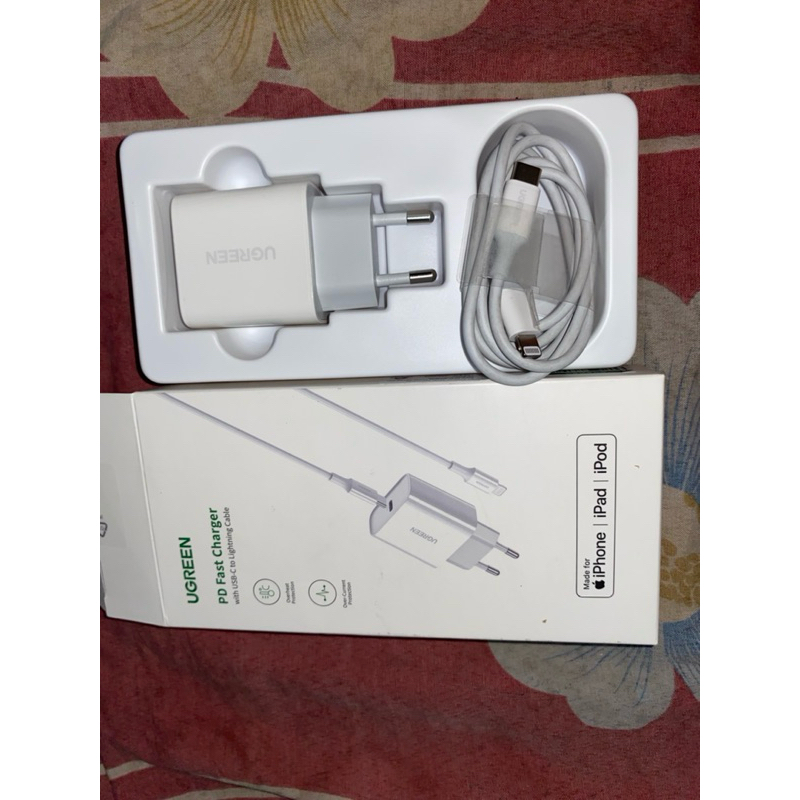 Preloved kabel iphone 11 ugreen 1 meter 20W white